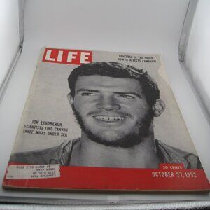 Life Magazine October 27 1952 Jon Lindbergh Scientists Find Canyon Under Sea